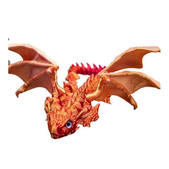 1pc 3D Printing Flying Dragon Simulated Craft Ornament Multi-jointed Movable Flying Dragon Figures Home Desk Decoration