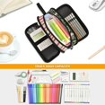 thumbnail image 5 of FORMRS Pencil Case with 3 Compartments Zipper Pouch, Elementary School Level and up, Stripes Trees, 5 of 8