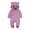 Purple, variant on Children's One-piece Jumpsuit - Toddler Boys Girls Long Sleeve Solid Fall Winter Rompers Kids Jumpsuits Winter Clothing for Kids