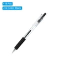 thumbnail image 3 of Uxcell Black Gel Pen,18Pcs Fine Point Clear With Black Soft Grip,0.5mm Roller Ball 140mm, 3 of 7