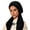 Black, variant on Solid Color Crinkle Turban Hat with Curved Tail Double Layer Headband Hair Wrap for Women Black One Size