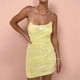 thumbnail image 3 of Vestido sin mangas con lentejuelas para mujer - Cuello apilado, plisado - Fiesta/noche - Corte ajustado - Tallas S-XL, 3 of 6