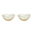 thumbnail image 2 of ZheElen Metal Fruit Baskets Exquisite Appearance Sturdy And Durable Multifunctional Large Capacity Open Wire gold Straight large 2Set, 2 of 6
