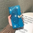 thumbnail image 2 of for Xiaomi 13 Wallet Case for Women Girls, Shiny Butterfly Flower PU Leather Cover with Card Slot Holder Flip Phone Case for Xiaomi 13 Rhinestone Blue, 2 of 18