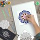 thumbnail image 5 of Juego de plantillas de herramientas de punteado de mandala, para pintar dibujos de rocas, manualidades infantiles, suministros para decoración de uñas, 5 of 5