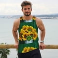 thumbnail image 6 of KLL Sunflowers in Bucket Print Men's Muscle Gym Workout Stringer Tank Tops Bodybuilding Fitness T-Shirts Tank Tops Men-4X-Large, 6 of 7