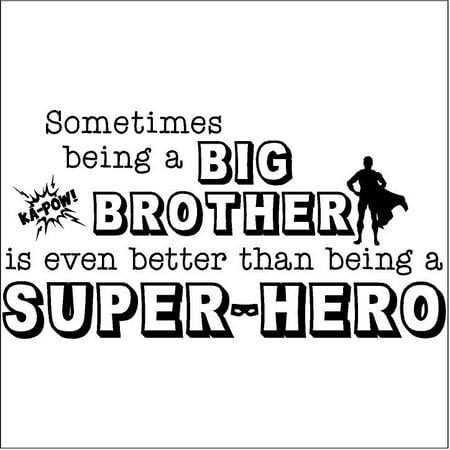 Big Brother Sticker - Sometimes Being A Big Brother (M) Wall Saying Vinyl Lettering Home Decor Decal Stickers Quotes