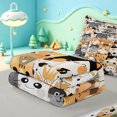 thumbnail image 5 of meiyoeat Cute Cat Pattern Zipper Full Size Comforter Sets with Fitted Sheet and 2 Pillowcases,Colorful Pet Print Zipper Bedding Set,Light Gray Reversible,4pcs, 5 of 7