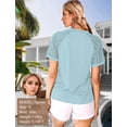 thumbnail image 3 of Camisa AURUZA de Encaje Azul Celeste Grande con Pliegues y Mangas Cortas, 3 of 8