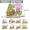 thumbnail image 4 of CoreLiving Easter Table Decor Wooden Bunny Decorations Spring Centerpieces Farmhouse Easter Decor for Home Office Tiered Tray Decor Shelf Decor Mantel Decor Indoor Spring Decor Easter Home Decor, 4 of 9