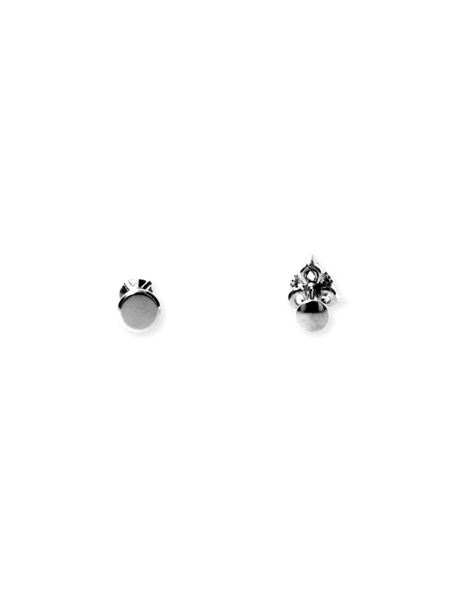 Women's Cubic Zirconia Two-Tone Cartilage Stud Set, 2-Piece Cartilage and Lobe Earrings