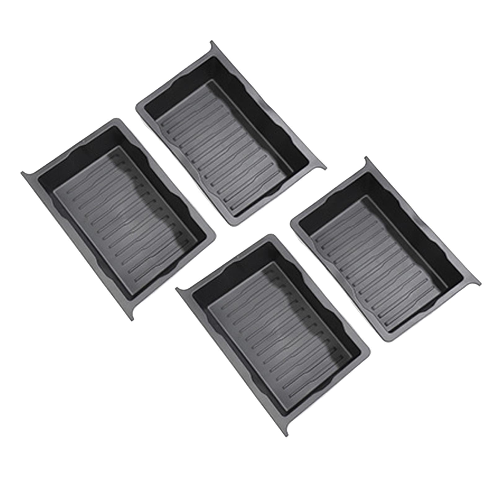 4x Under Seat Storage Box Hidden Tray Interior Accessories Replacement Container