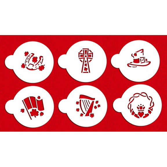 Designer Stencils Irish Celtic St. Patrick's Day Cookie Stencil (Large), Beige/semi-transparent