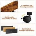 thumbnail image 6 of 3-in-1 Dresser with Clothes Rack, 4 Drawers, Charging Station, LED Lights, and Wheels, Rustic Brown Storage Chest for Bedroom, Living Room, Hallway（Ember Brown）, 6 of 10