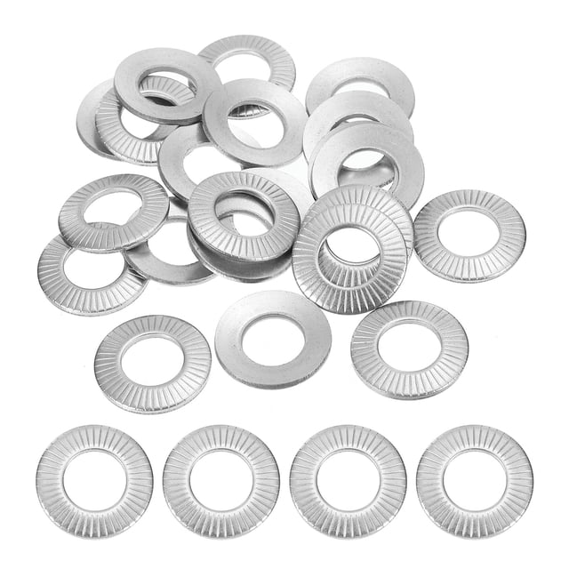 Rondelles Plates en Acier Inoxydable 304 M12x24mm Belleville Ressort Disque Rondelle Joint Métrique Conique Lot de 50