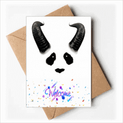 Ferocious Part Panda Horn Welcome Back Greeting Cards Envelopes Blank