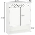 thumbnail image 2 of Double Door Bathroom Cabinet Wall Cabinet Medicine Cabinets Space Saving Organizer Over Toilet Towel Storage Cabinet Wall Hanging Pantry Cabinet for Bathroom Laundry Room Kitchen,White B, 2 of 9