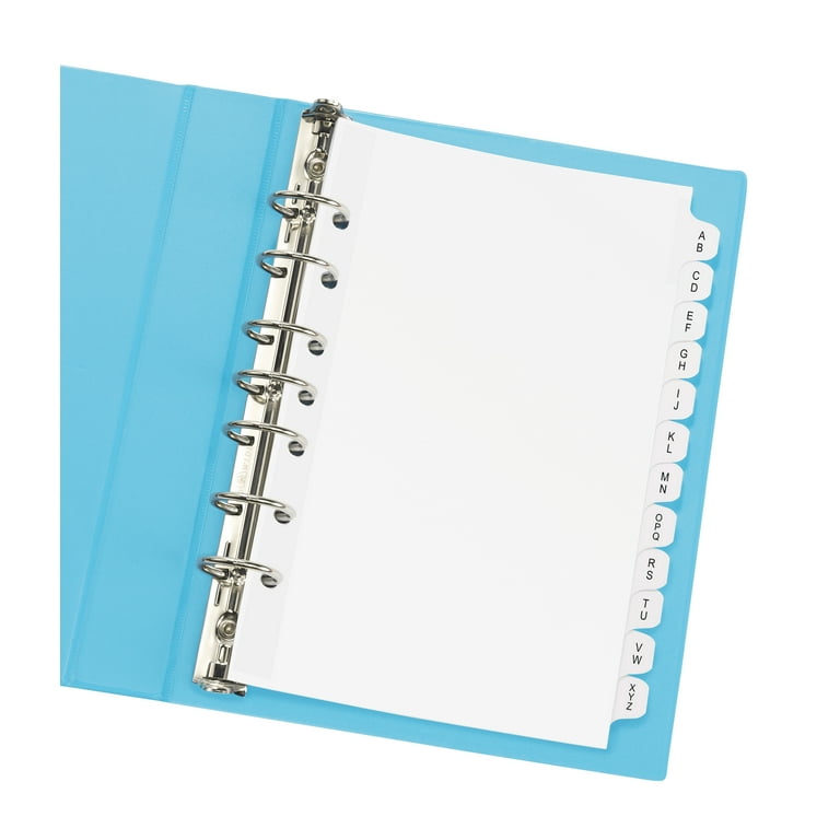  Letter Poly Tab Dividers for Discbound Notebooks, Disc Bound Planner  Supplies Discbound Dividers Tab Binder Index Dividers, Translucent  Discbound Notebook Accessories (4 Sets, 24 Sheets in Total) : Office  Products