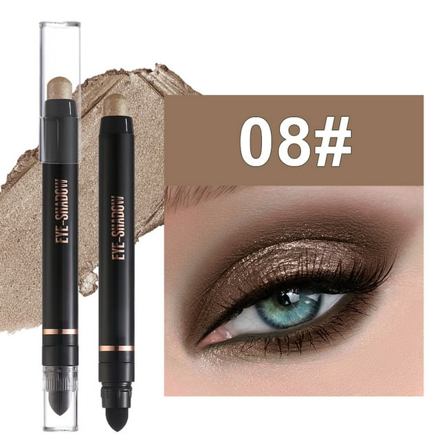 Longwear Matte Eyeshadow Stick - Creamy, Wrinkle-Proof Formula, 8-Hour Wear, 8 Vibrant Colors, 2g with Built-In Applicator & Mixing Brush