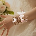 thumbnail image 5 of WEUVEB Stylish Floral Wristlet Bracelet for Bridesmaids, Wedding Jewelry Accessory, Ideal for Special Events and Decorative Wear, 5 of 8