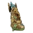 thumbnail image 2 of Seated Hindu God Ganesha Ganapati Holding Trident Axe and Modaka Bowl Figurine, 2 of 8