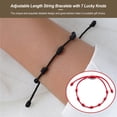thumbnail image 4 of Sonducket Pulseras de hilo con 7 nudos de la suerte, tejida de longitud, suministros de joyería para mujer, cadena Simple de manos para adultos Type7 NO7, 4 of 6