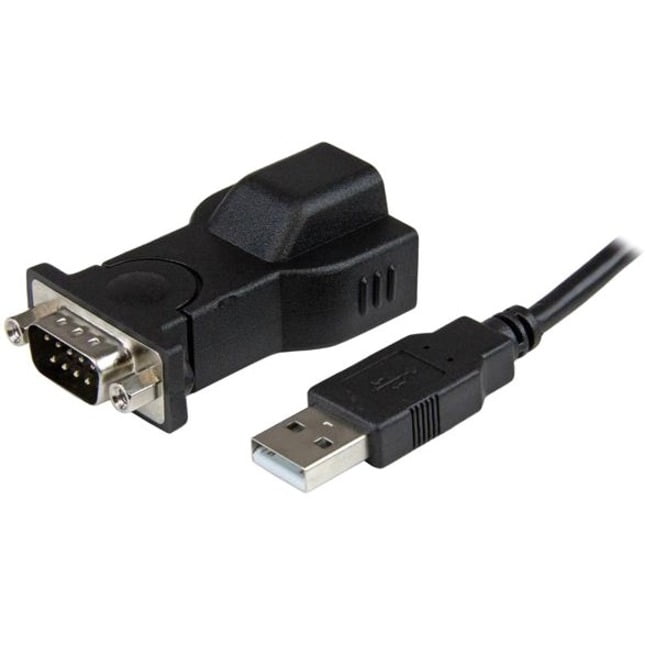 Invitere humane afkom Startech ICUSB232D1 Port USB to RS232 DB9 Serial Adapter with Detachable  6ft USB A to B Cable - Walmart.com
