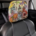 thumbnail image 4 of The Cuphead Show Car Headrest Cover 2 Pcs Vehicles Seat Pillow Cover Protector Accessories Decor Auto Front/Rear Seats Head Rest Cover 2 Pcs Universal Fit Most Cars Sedan SUV Van, 4 of 7
