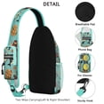 thumbnail image 3 of Crossbody Sling Backpack for Women Men Octopus Shark Pirate Ship Nautical Green Shoulder Sling Crossbody Casual Chest Bag for Travel Sports Running Hiking, 3 of 6