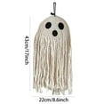 thumbnail image 3 of Boho Cute Ghost Halloween Decor, Handmade Woven Hanging Ornaments for Indoor and Outdoor Party Decorations, Fall Spooky Decor for Home Front Door, Window, Wall, Yard, Tree, Car, and Garage, 3 of 4