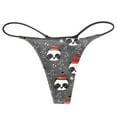 thumbnail image 2 of Gibobby Ropa Interior Elástica para Mujer Tanga sexy para mujer con estampado navideño, cómodas, transpirables, cintura （Gris， XL), 2 of 5