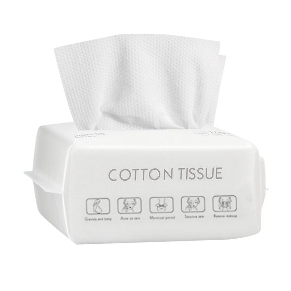 Riforla Disposable Face Towel 50/100 Count Clean Face Towels Biodegradable Face Towelettes Disposable for Sensitive Skin Skin Care Makeup Remover Face Wipes and Facial Cleansing 1 Pack Beauty Tools