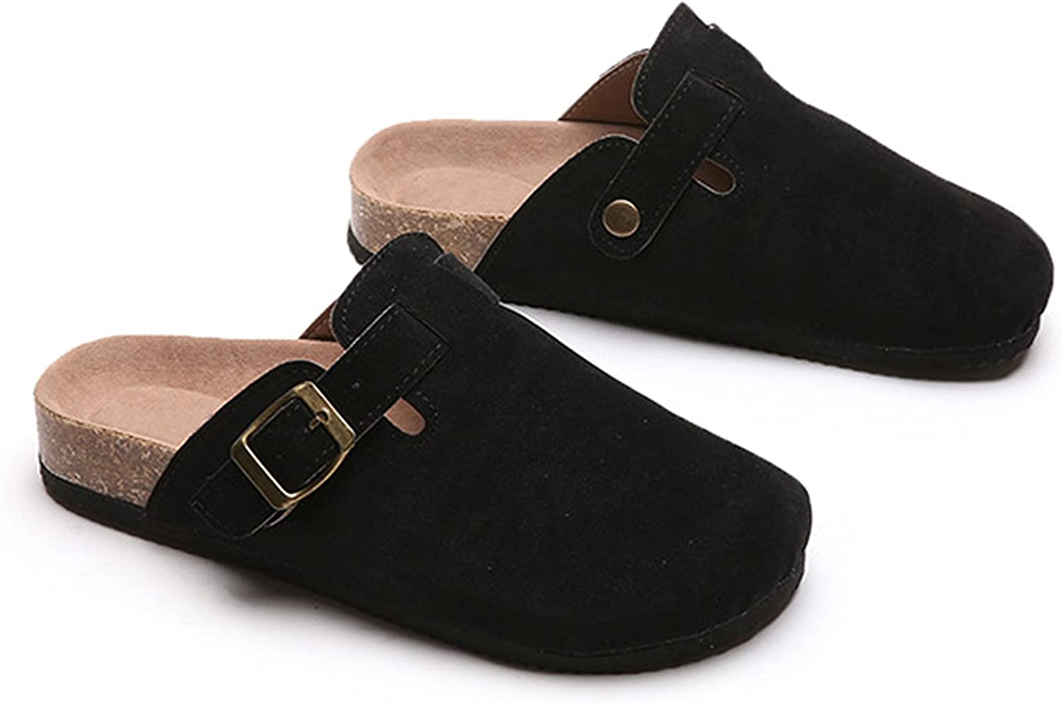 Boston Clogs for Women Suede Clog for Men Dupes Cork Mules Soft Classic