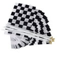 thumbnail image 1 of 12pcs Chequered Formula One F1 Racing Banners Hand Waving Flags (Black+White), 1 of 6