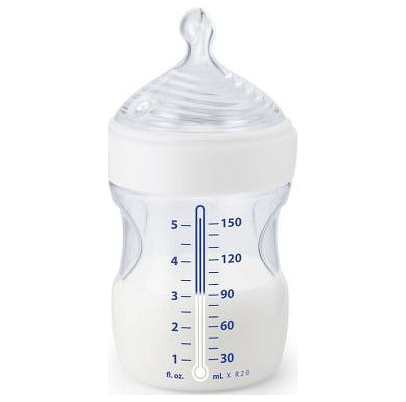 (2 pack) NUK Simply Natural Bottle with SafeTemp, 5 oz, 3 Pack, 0+ Months, Unisex, Clear