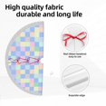 thumbnail image 7 of Christmas Tree Skirt, checkered style pastel colorful Christmas Tree Decorations Indoor, Tree Skirts Mat With Tassel Trim for Halloween New Year Holiday Christmas Party Decor 30 Inches, 7 of 7