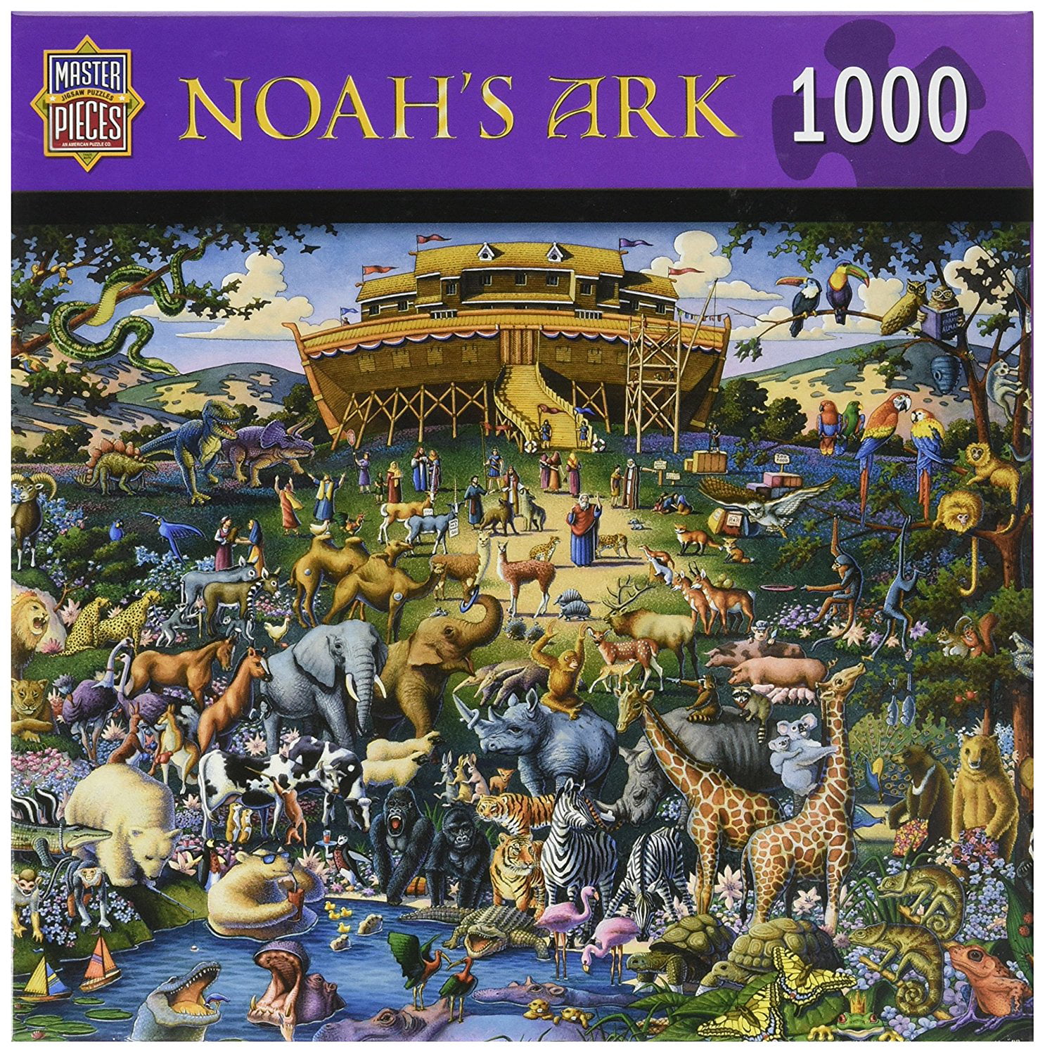MasterPieces Inspirational Jigsaw Puzzle Featuring Art by Eric Dowdle 1000 Pieces Noahs Ark