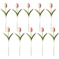 thumbnail image 1 of Ramo de arreglo de flores artificiales de tacto Real de tulipanes falsos de PU para decoración de boda en el hogar, oficina, 10 Uds., 1 of 5