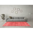 thumbnail image 3 of Ahgly Company Indoor Square Abstract Red Modern Area Rugs, 5' Square, 3 of 4