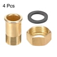 thumbnail image 3 of Carbon Steel Pipe Fitting, Hex Nipple, G1/2 Male x 3/4PT Female Thread Connector Couplings 4 pcs, 3 of 3