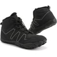 thumbnail image 2 of Mens Womens Barefoot Winter Boots with Wide Toe Box Minimalist Five Finger Hiking Boots Fur Lined Water Resistant Ankle Booties Zero Drop Sole Walking Shoes Winter Fashion Sneakers, 2 of 7