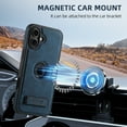 thumbnail image 6 of Magnetic for iPhone 16 Plus PU Leather Case, Built-in Invisible Stand Compatible with Magsafe Protective Slim Kickstand Phone Case Cover Compatible with iPhone 16 Plus, Blue, 6 of 11