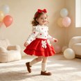 thumbnail image 6 of WhouRiu Baby Girls Casual Outfits Long Sleeve Ruffle Tees Bow Skirts And Headband Sets Cute Clothes, 6 of 9