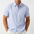 thumbnail image 5 of Qiyinn Men's Hawaiian Shirt Short Sleeve Button Down Shirts Casual Tropical Striped Pattern Summer Beach Vacation Polo Shirts, 5 of 5