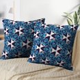 thumbnail image 3 of LALILO Throw Pillow Covers Pencil Ethnic With Navy Blue And Cream Cushion Cover 18" x 18", 3783 Pack, 3 of 6