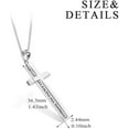 thumbnail image 4 of Cross Necklace 925 Sterling Silver Philippians 4:13 I Can Do All The Things Inspirational Necklace Gifts for Women Men 20+2'', 4 of 10