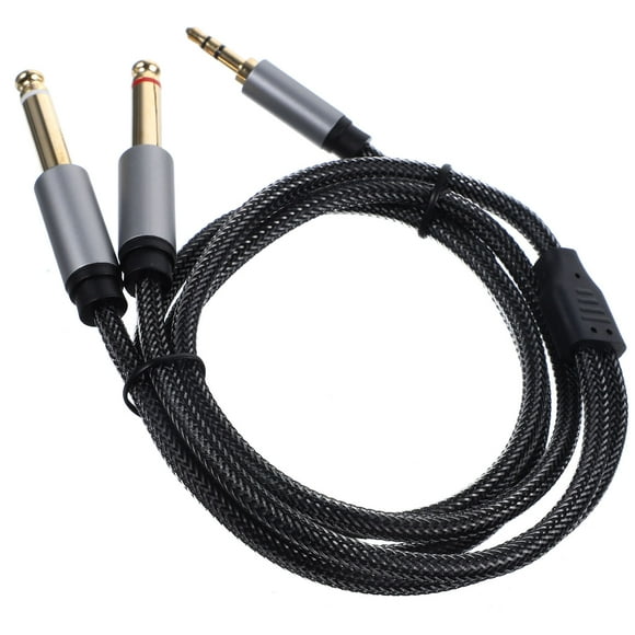 RENACLIPY Dual Headphone Splitter Audio Cable Splitter Copper Black 1Pack