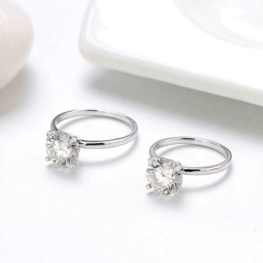 Amore Engagement Ring Women 1 Ct Moissanite 14K Gold Solitaire Ginger Lyne Collection