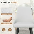 thumbnail image 4 of Hawsaiy PU leather Dining Chairs Set of 2 with Durable Metal Legs,White, 4 of 7