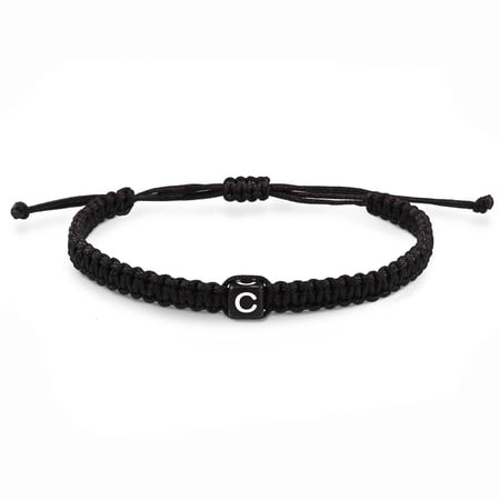 DESIGNICE 2026 New Bracelets for Women Fashionable Woven Bracelet Jewelry for Women 26 Letter Square Design Charm Bracelet C